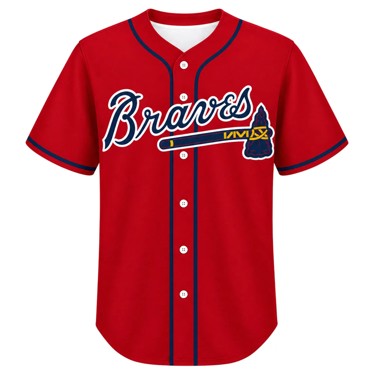 Atlanta Braves Red Jersey Custom Legendary Fan Style