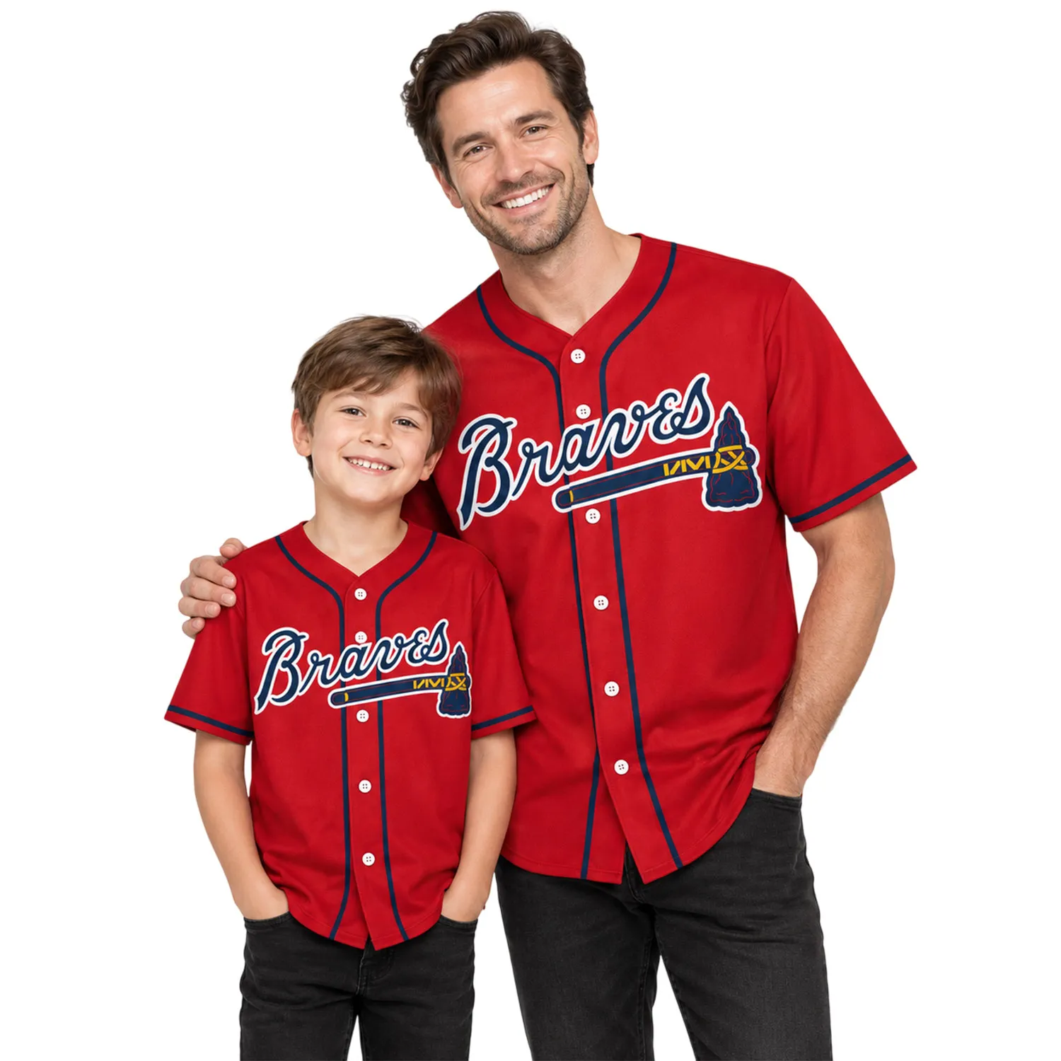 Atlanta Braves Red Jersey Custom Legendary Fan Style