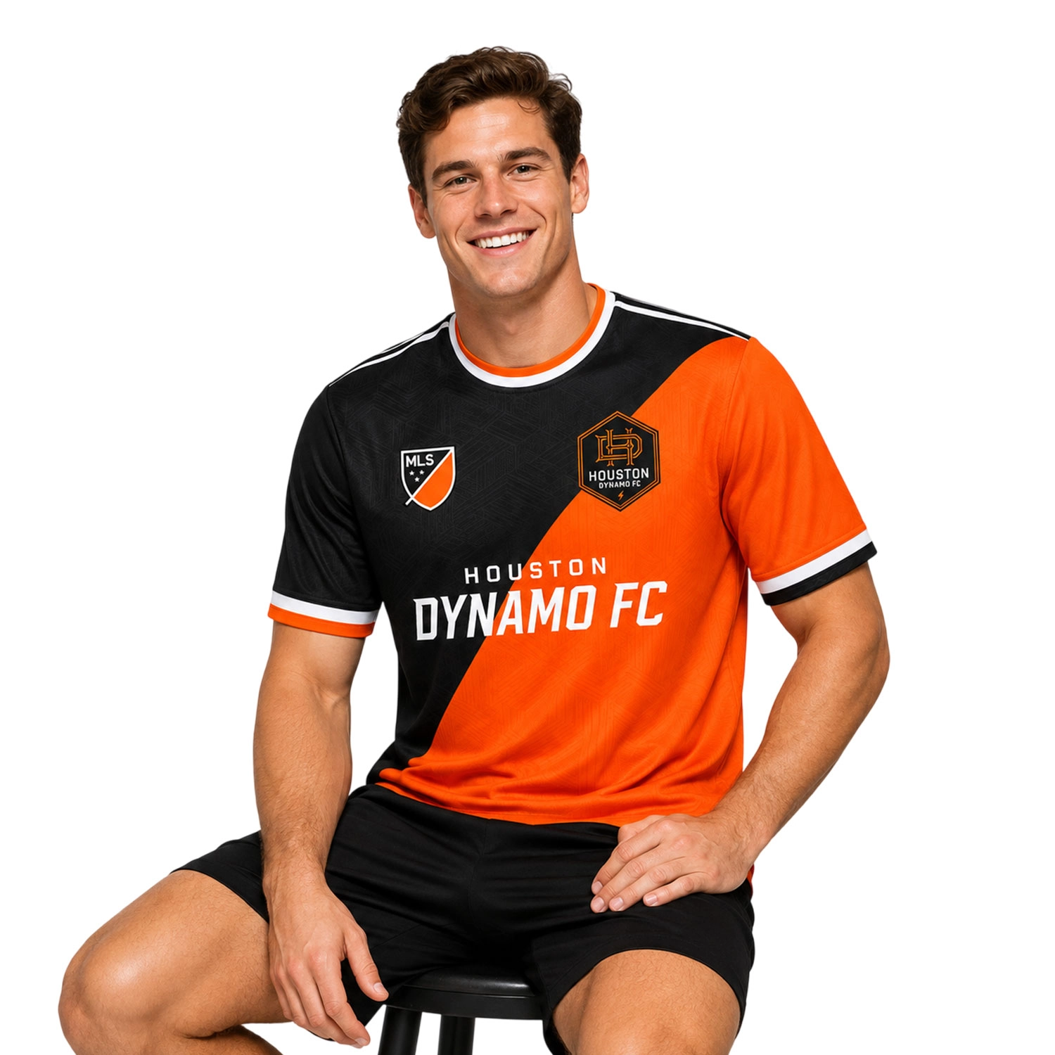 Houston Dynamo FC Soccer Jersey Custom Vibrant Split