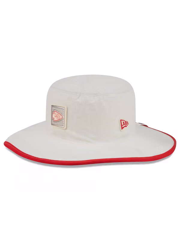 Kansas City Chiefs 2026 NFL Training Camp Panama Flex Bucket Hat Cream/Red product photo