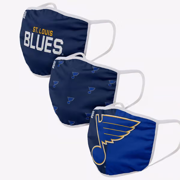 St. Louis Blues Face Covering NHL Face Mask (3-Pack) view 1