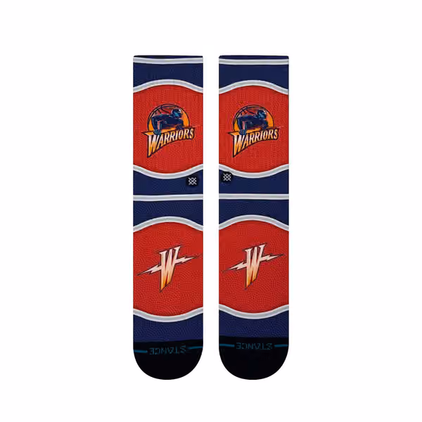 Golden State Warriors Classic Mini Ball Stance Crew Socks view 2