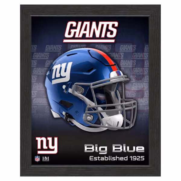New York Giants NFL Team Helmet Framed Photo view 1