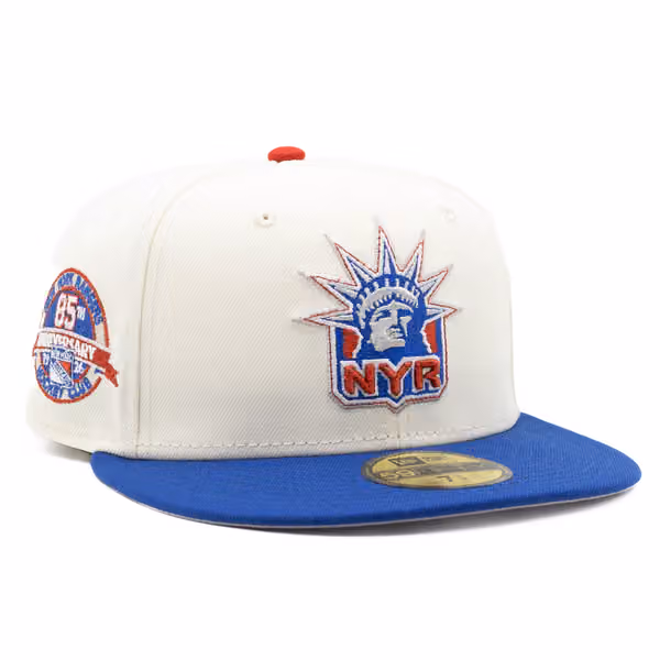 New York Rangers 85th Anniversary New Era 59FIFTY Fitted NHL Cap Chrome product photo