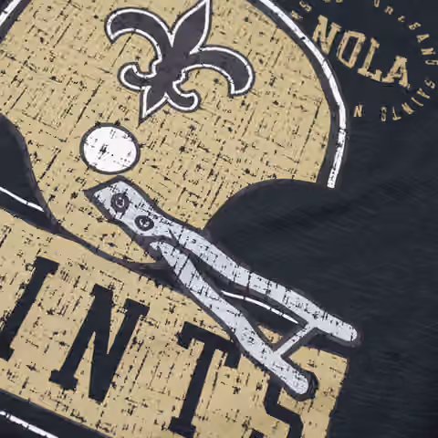 New Orleans Saints NFL Historic Nike Slub Long Sleeve Shirt Black view 4