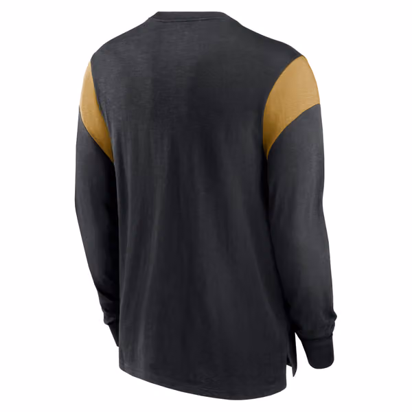 New Orleans Saints NFL Historic Nike Slub Long Sleeve Shirt Black view 3