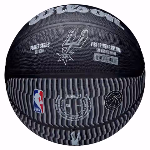 Victor Wembanyama San Antonio Spurs NBA Icon Outdoor Basketball (Size 7) view 3
