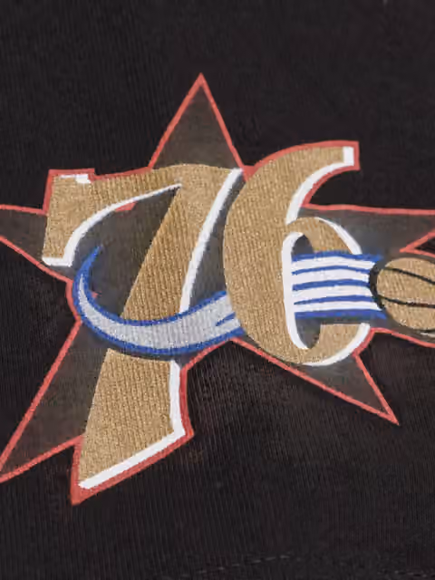 Allen Iverson #3 Philadelphia 76ers Wordmark NBA T-Shirt Black view 6