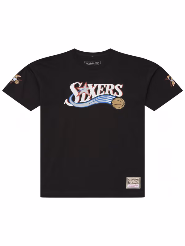 Allen Iverson #3 Philadelphia 76ers Wordmark NBA T-Shirt Black view 2