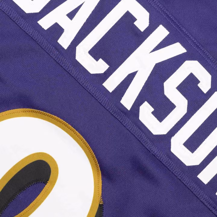 Lamar Jackson #8 Baltimore Ravens Nike Speed Machine Limited NFL Jersey Purple view 4