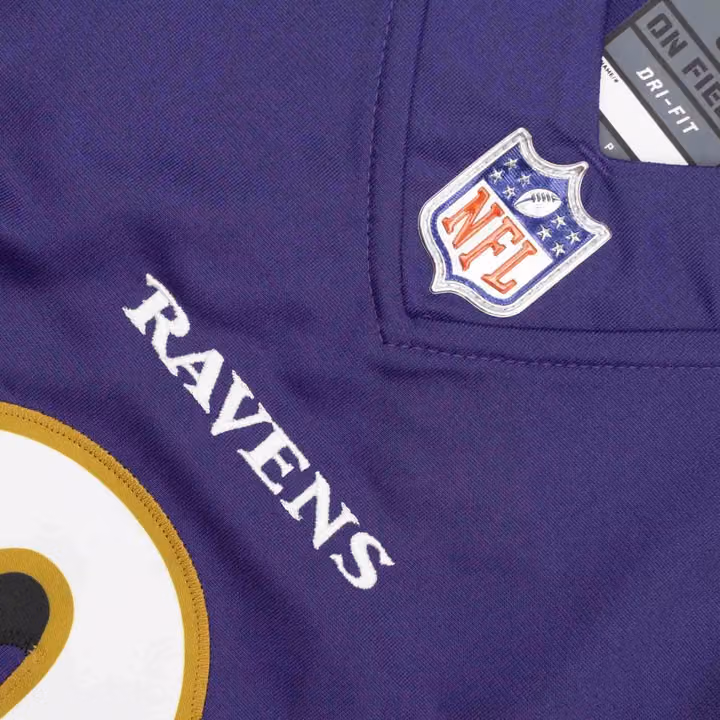 Lamar Jackson #8 Baltimore Ravens Nike Speed Machine Limited NFL Jersey Purple view 5
