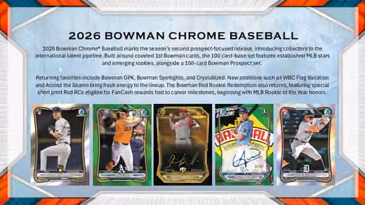 2026 Bowman Chrome Baseball Mega Box view 2