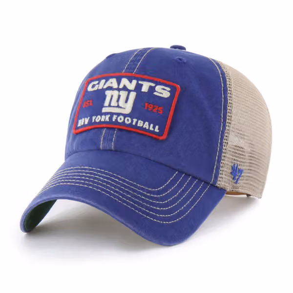 New York Giants Vintage Wabash '47 Clean Up Trucker NFL Cap Blue product photo