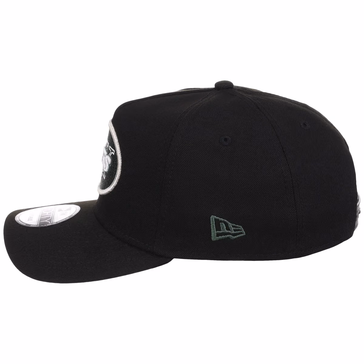 New York Jets NFL Black Dome New Era 9FORTY A-Frame detail view