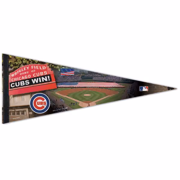 Chicago Cubs Wrigley Field Stadium Premium MLB Pennant view 1