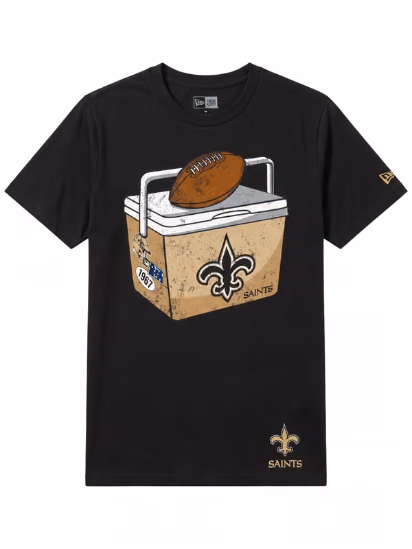 New Orleans Saints NFL Training Cooler T-Shirt Black view 1
