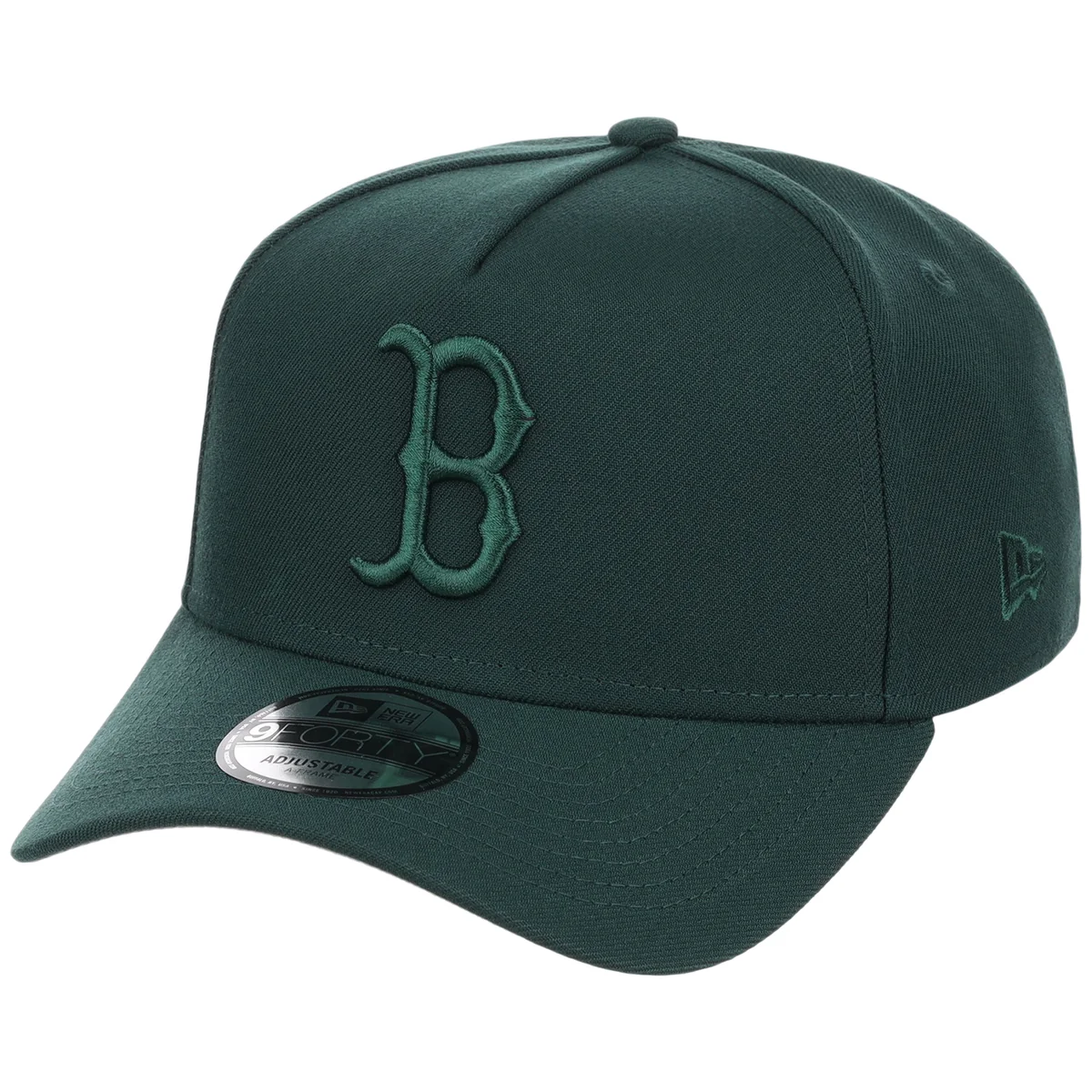 Boston Red Sox MLB Dark Green FASHION CORE New Era 9FORTY A-Frame detail view
