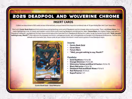 2025 topps Chrome Deadpool Blaster Box view 4