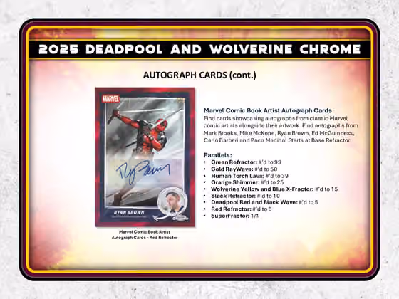 2025 topps Chrome Deadpool Blaster Box view 8