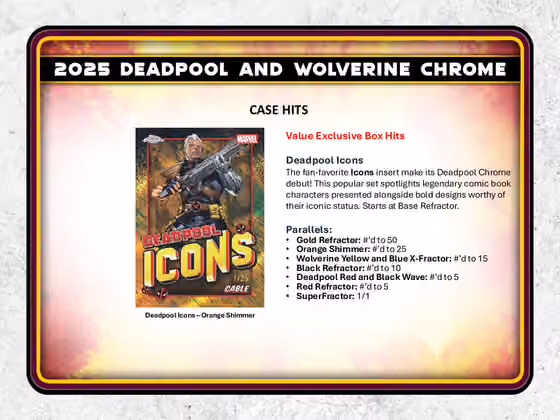 2025 topps Chrome Deadpool Blaster Box view 5