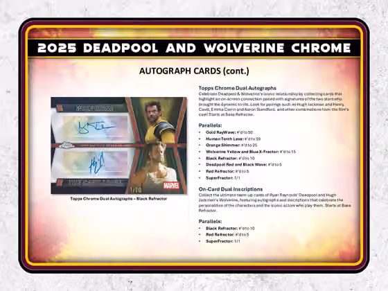 2025 topps Chrome Deadpool Blaster Box view 7