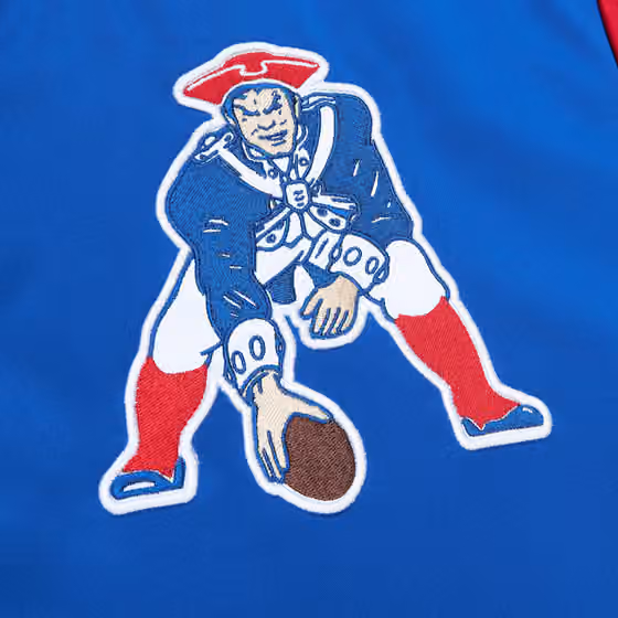New England Patriots Mitchell & Ness Heavyweight Satin NFL Jacket view 3