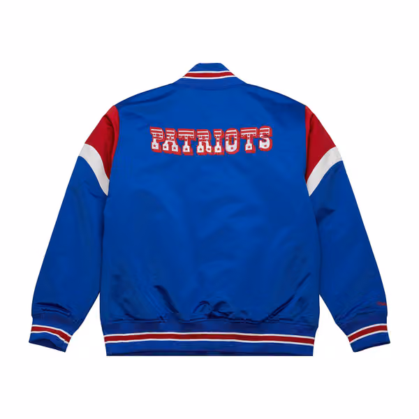 New England Patriots Mitchell & Ness Heavyweight Satin NFL Jacket view 2