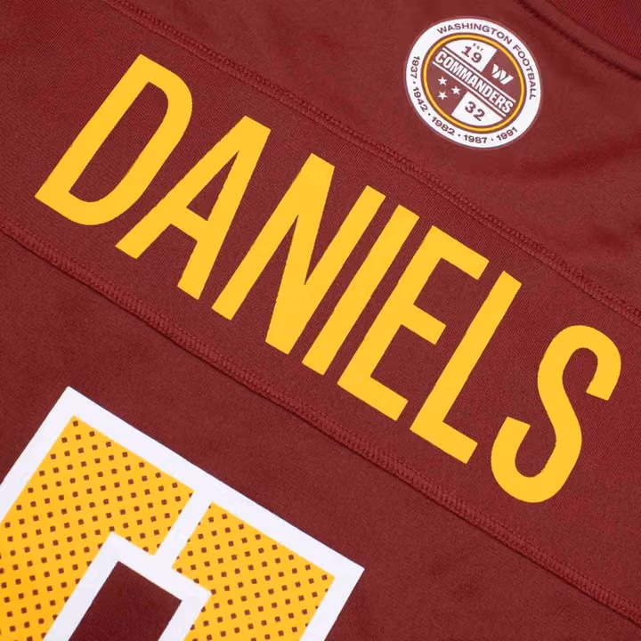 Jayden Daniels #5 Washington Commanders Nike Game NFL Jersey Burgundy view 4