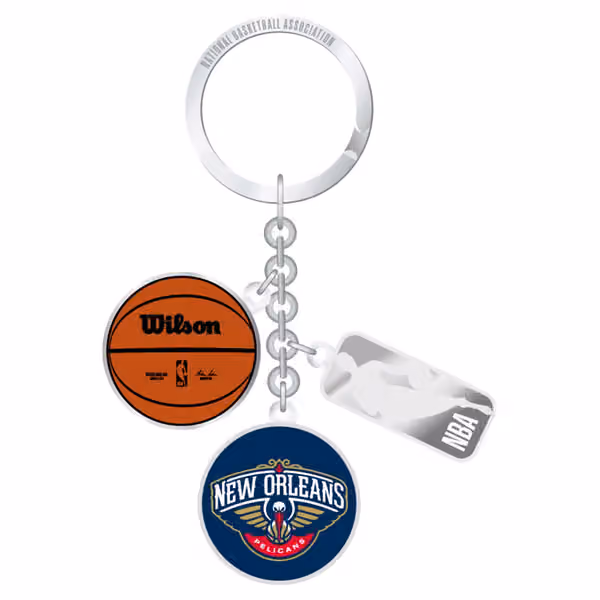 New Orleans Pelicans NBA Charm Key Ring view 1