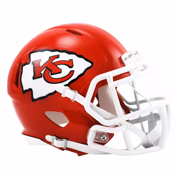Kansas City Chiefs Riddell Football NFL Speed Mini Helmet view 1