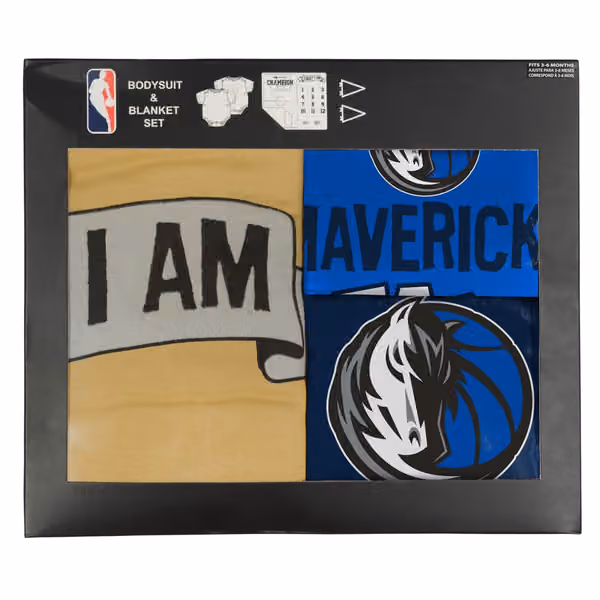 Dallas Mavericks NBA Draft Pick Baby Body & Blanket Set view 6