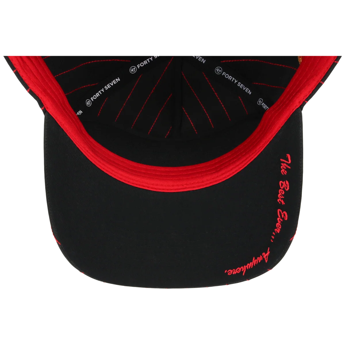 Chicago Bulls NBA Champ '47 Hitch Collection - Satin Pinstripe (Red/Black) back view
