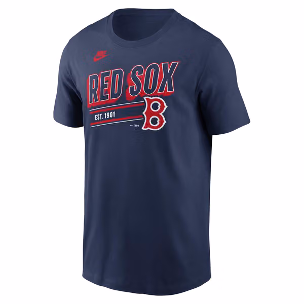 Boston Red Sox MLB Cooperstown Cotton T-Shirt Navy view 1