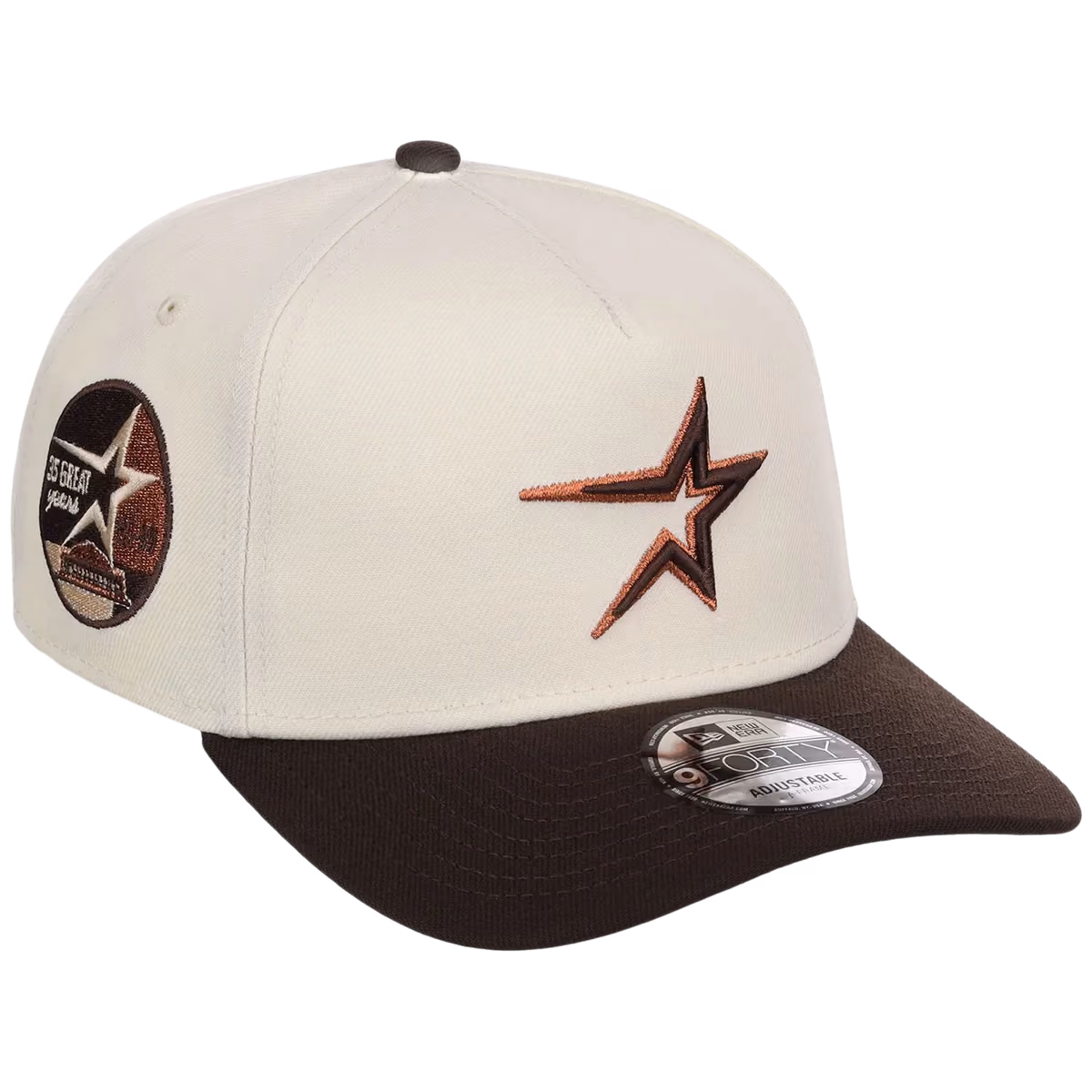 Houston Astros MLB Walnut Reserve New Era 9FORTY A-Frame front view