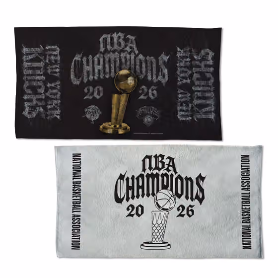 New York Knicks 2026 NBA Champions On-Court Locker Room Towel view 1