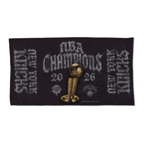 New York Knicks 2026 NBA Champions On-Court Locker Room Towel view 2