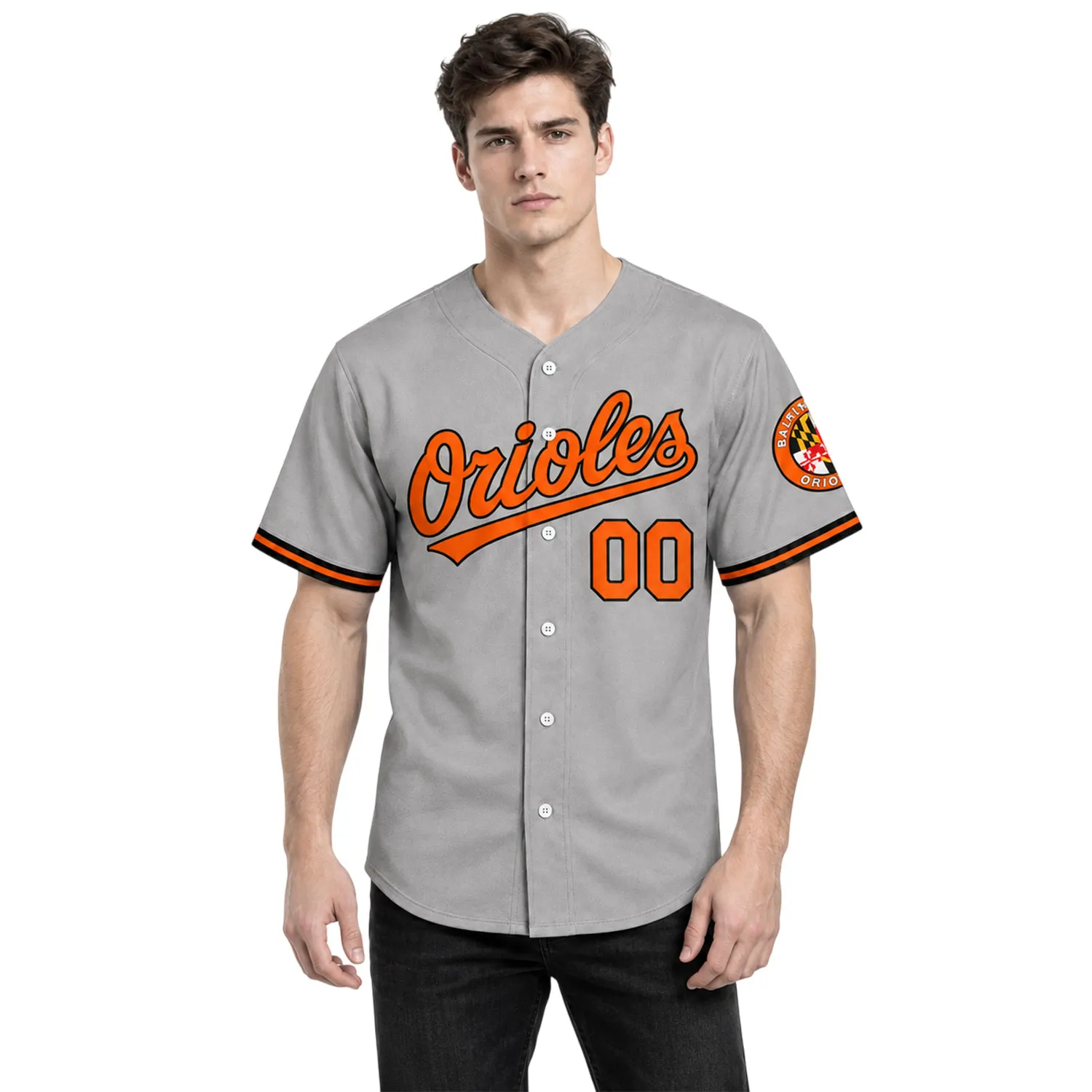 Baltimore Orioles Grey Road Custom Jersey Vibrant Fan Gear