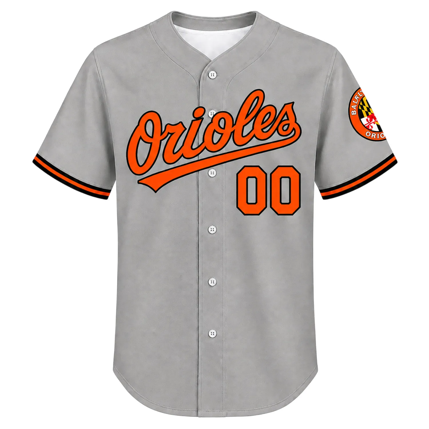Baltimore Orioles Grey Road Custom Jersey Vibrant Fan Gear
