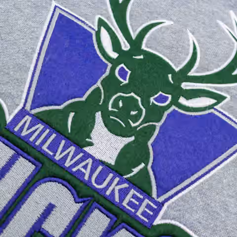 Milwaukee Bucks Postgame Mitchell & Ness Short Sleeve NBA Hoodie view 3