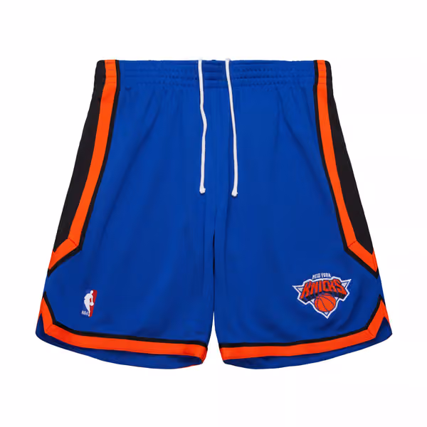 New York Knicks 2010-11 NBA Authentic Shorts Blue view 1