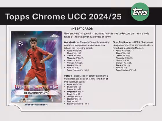 2024/25 Topps Chrome UEFA Club Competitions Football Blaster Box view 3
