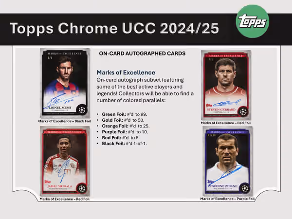 2024/25 Topps Chrome UEFA Club Competitions Football Blaster Box view 6