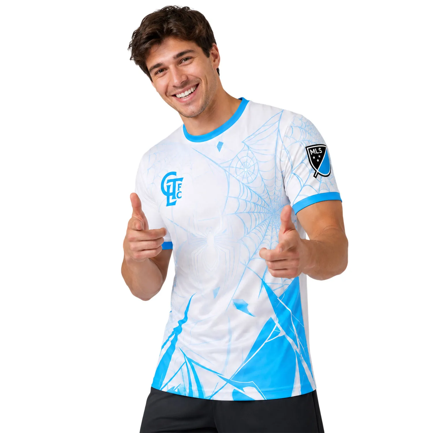 CLTFC Soccer Jersey – Vibrant Spiderman Web Design