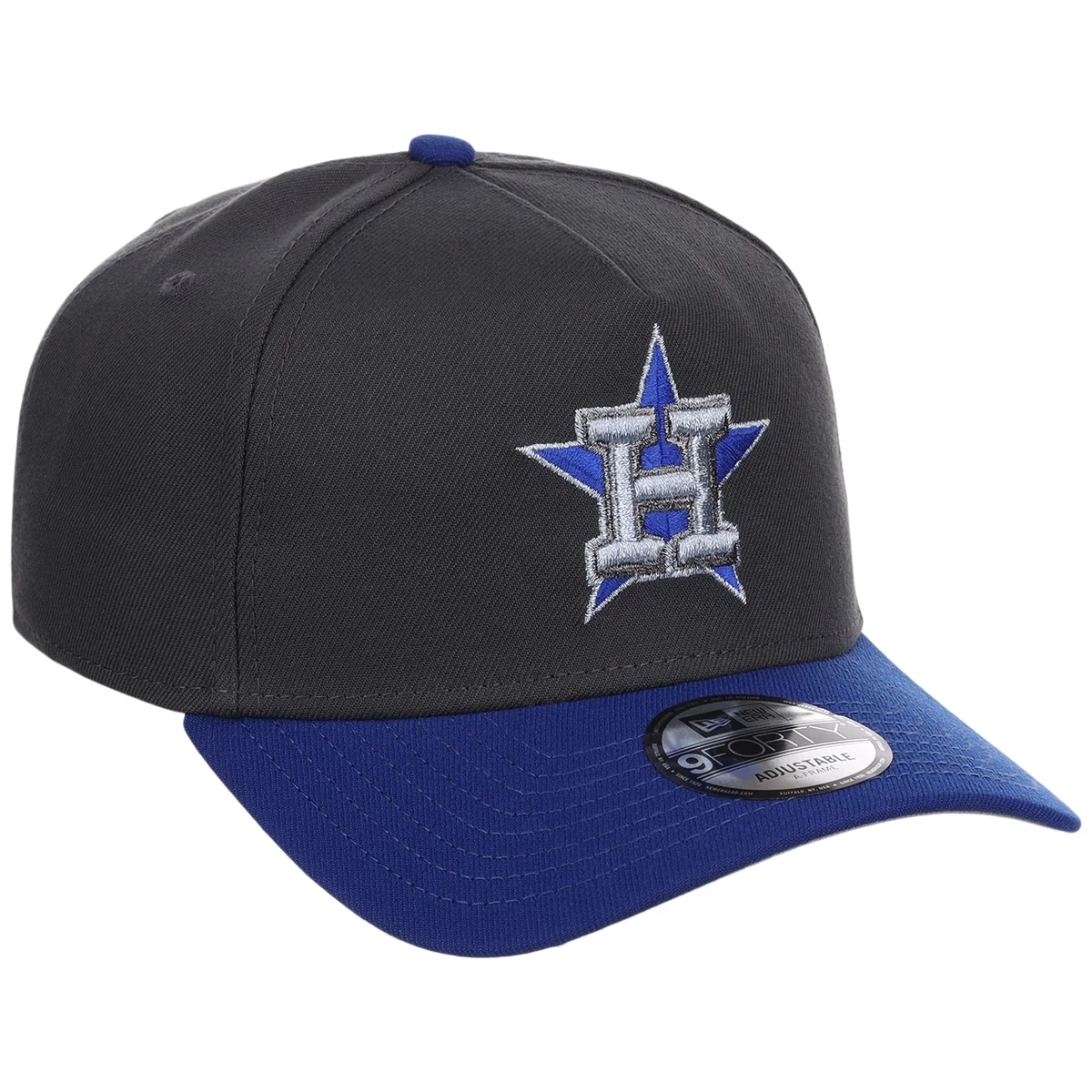 Houston Astros MLB Graphite x Royal FASHION CORE New Era 9FORTY A-Frame front view