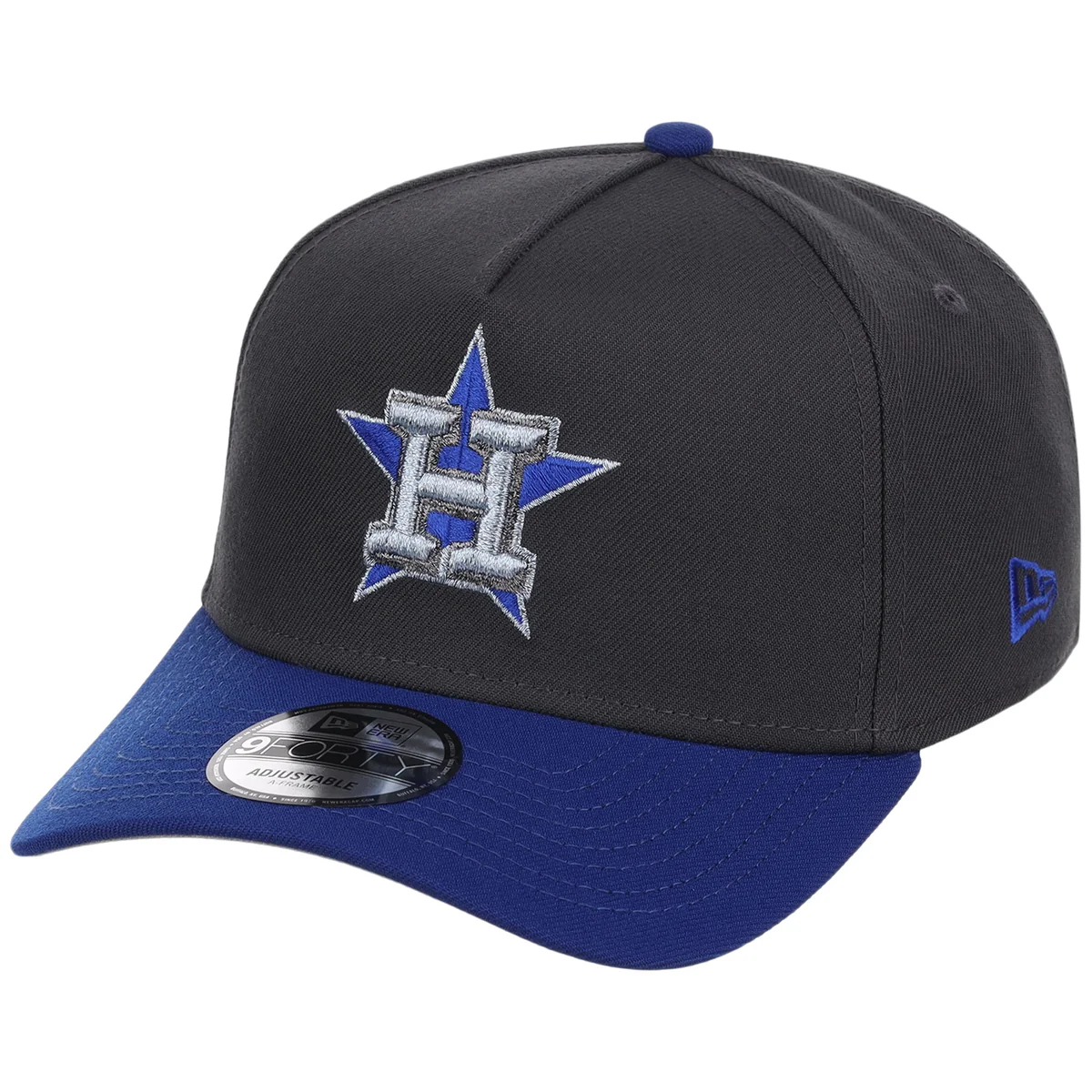 Houston Astros MLB Graphite x Royal FASHION CORE New Era 9FORTY A-Frame detail view