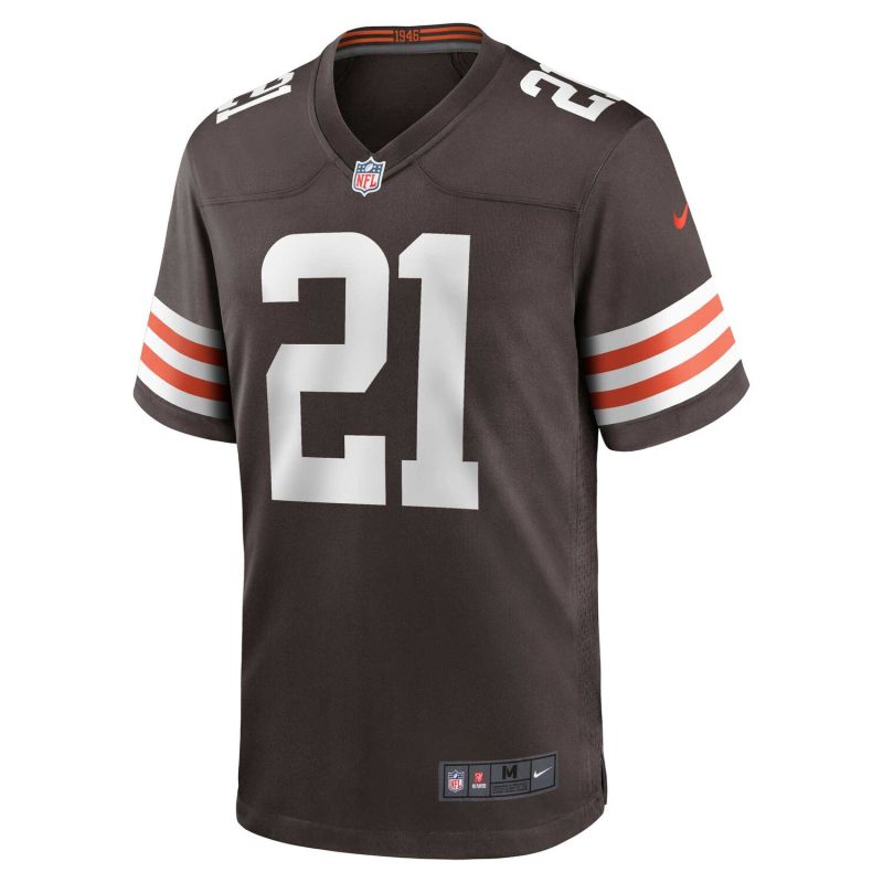 Denzel Ward #21 Cleveland Browns Nike Game NFL Jersey Brown view 2