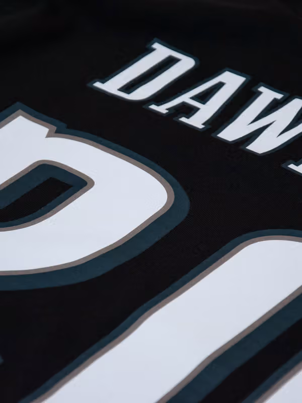 Brian Dawkins #20 Philadelphia Eagles Wordmark Player NFL T-Shirt Black view 4