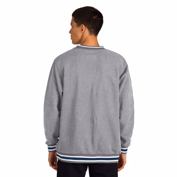 New York Yankees Throwback MLB Crew Sweatshirt Gray view 2
