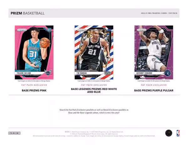 2024/25 Panini Prizm Basketball NBA Fat-Pack Box view 3