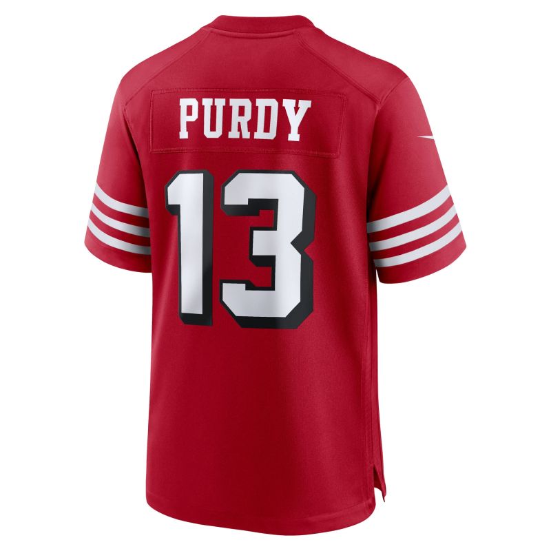 Brock Purdy #13 San Francisco 49ers Game NFL Jersey Alternate Red view 3
